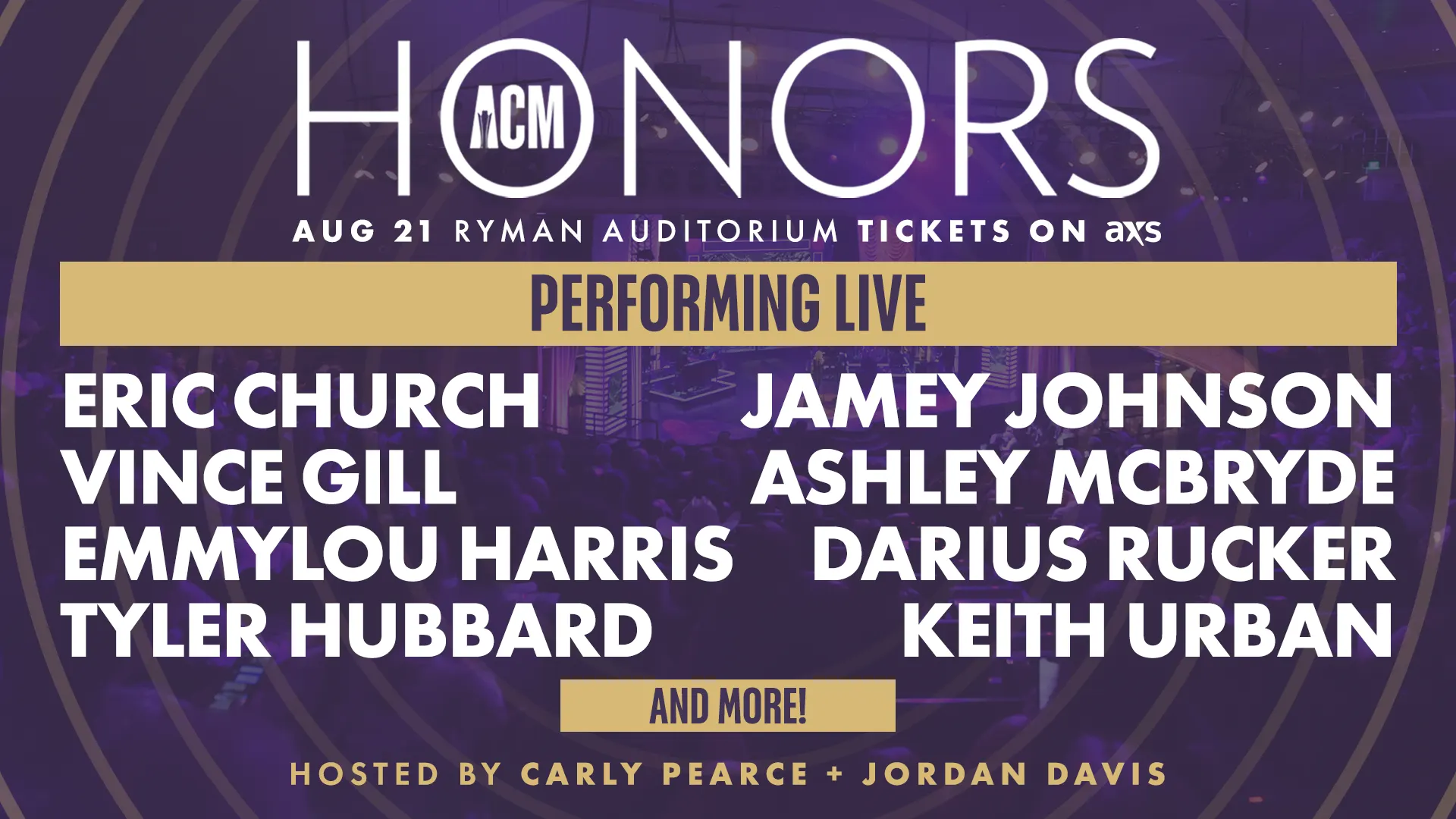 First Round of Performers Announced for the 17th ACM Honors