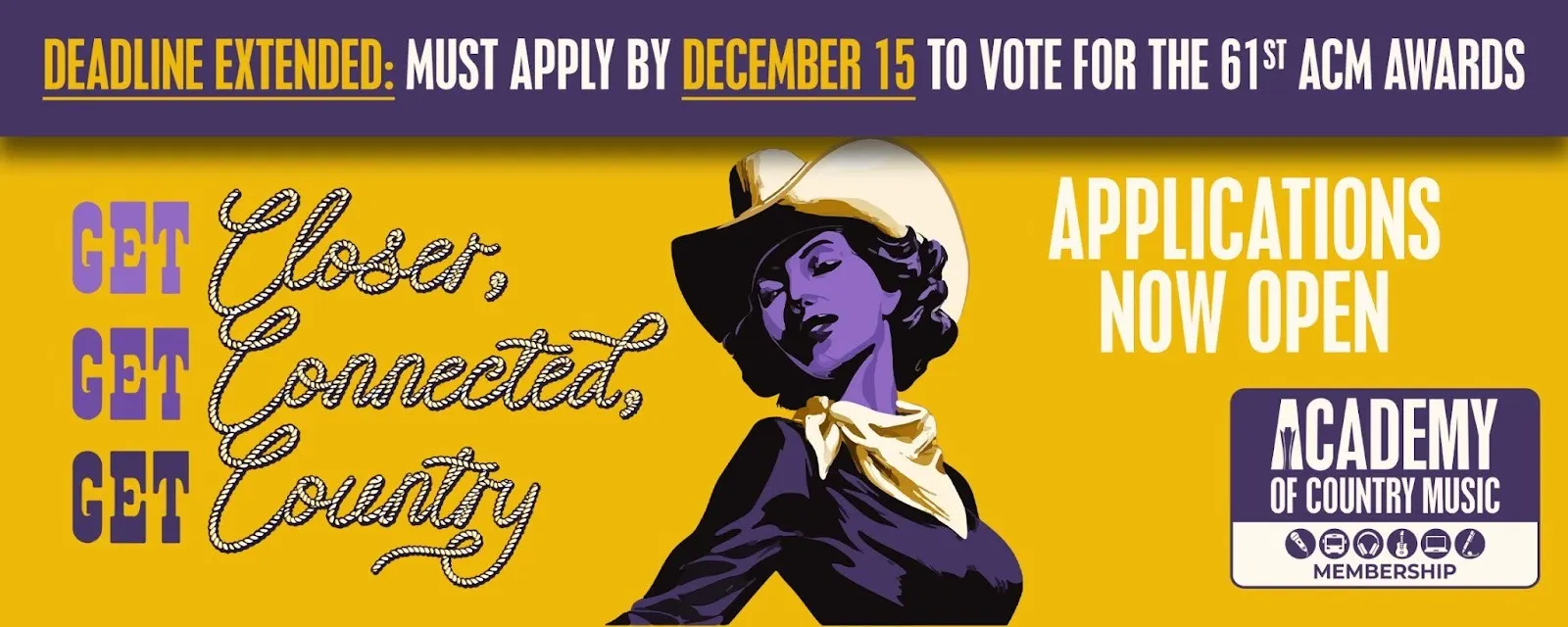 Academy of Country Music® Announces Submissions & Voting Timeline for 61st ACM Awards®