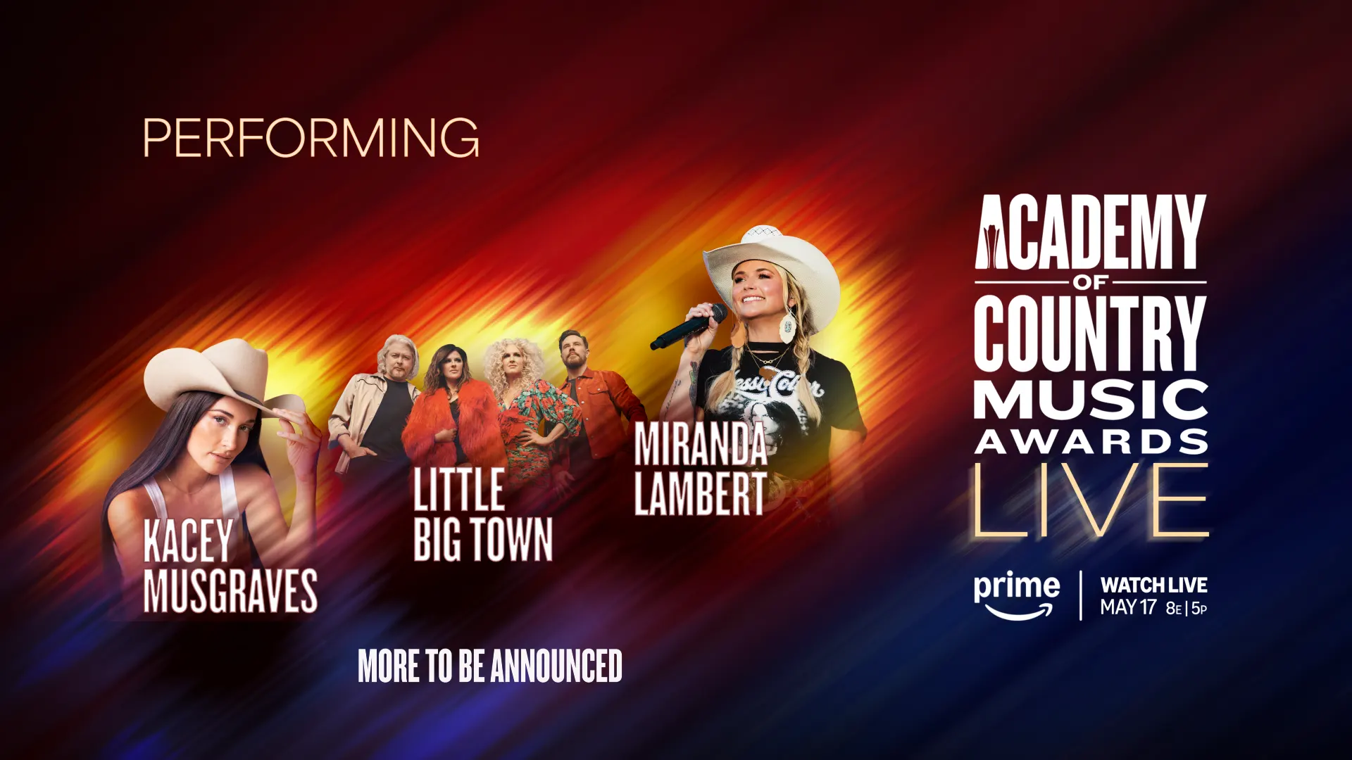 Kacey Musgraves, Little Big Town, and Miranda Lambert Added to Performance Lineup for the 61st Academy of Country Music Awards